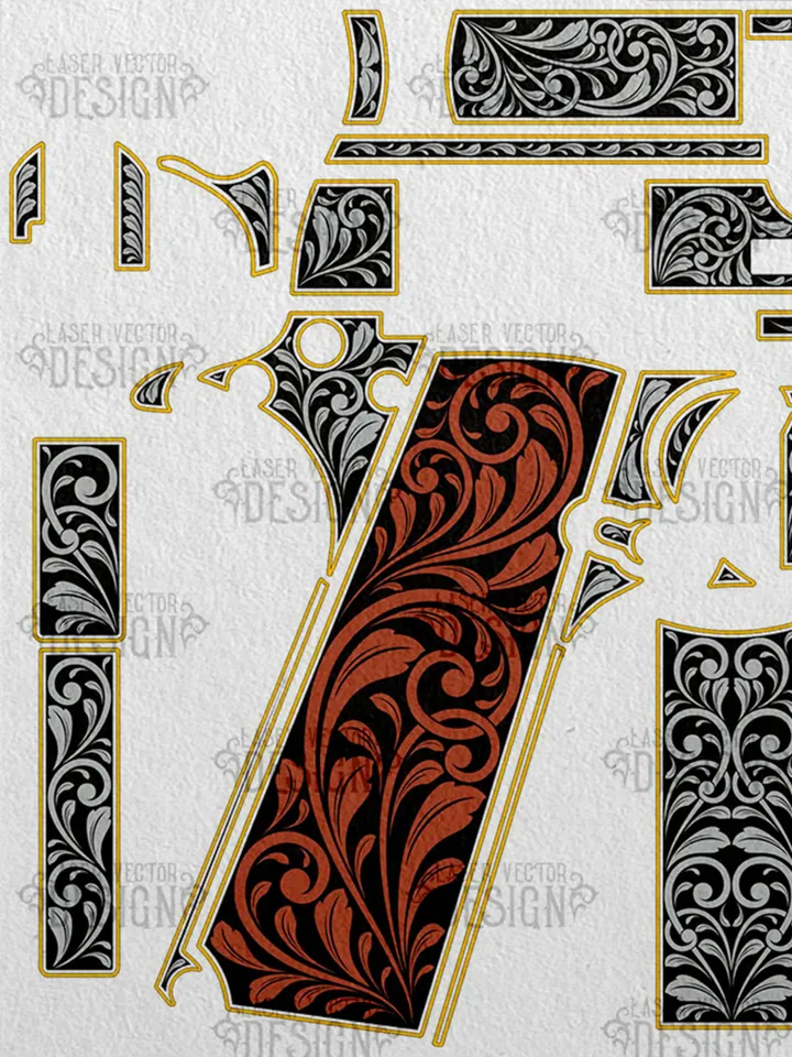 VECTOR DESIGN Colt 1911 government Scrollwork