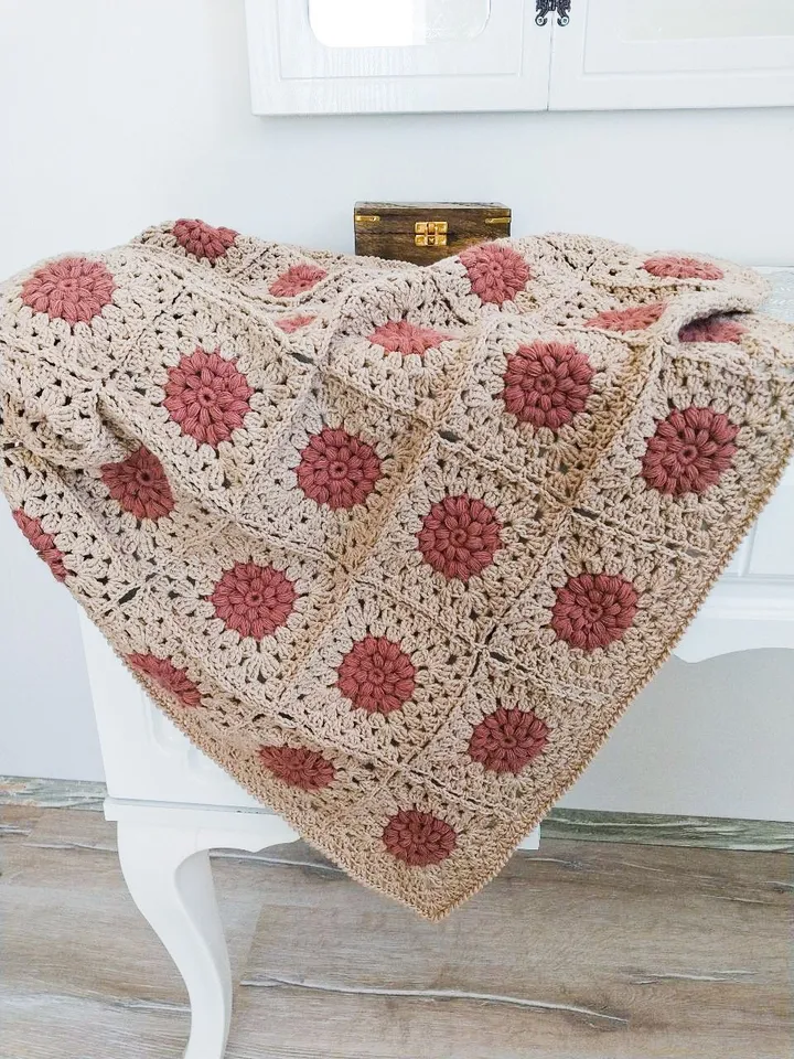 Baby blanket Crochet pattern , baby Daisy blanket crochet , sunflower pattern easy PDF
