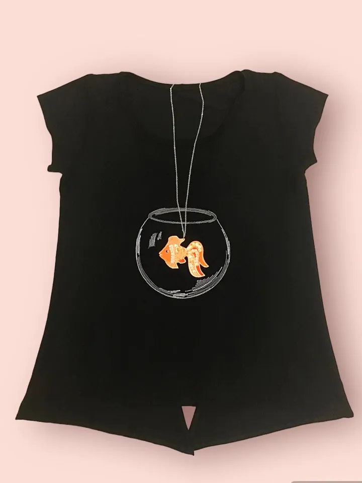 Fish pendant FSL and aquarium machine embroidery design