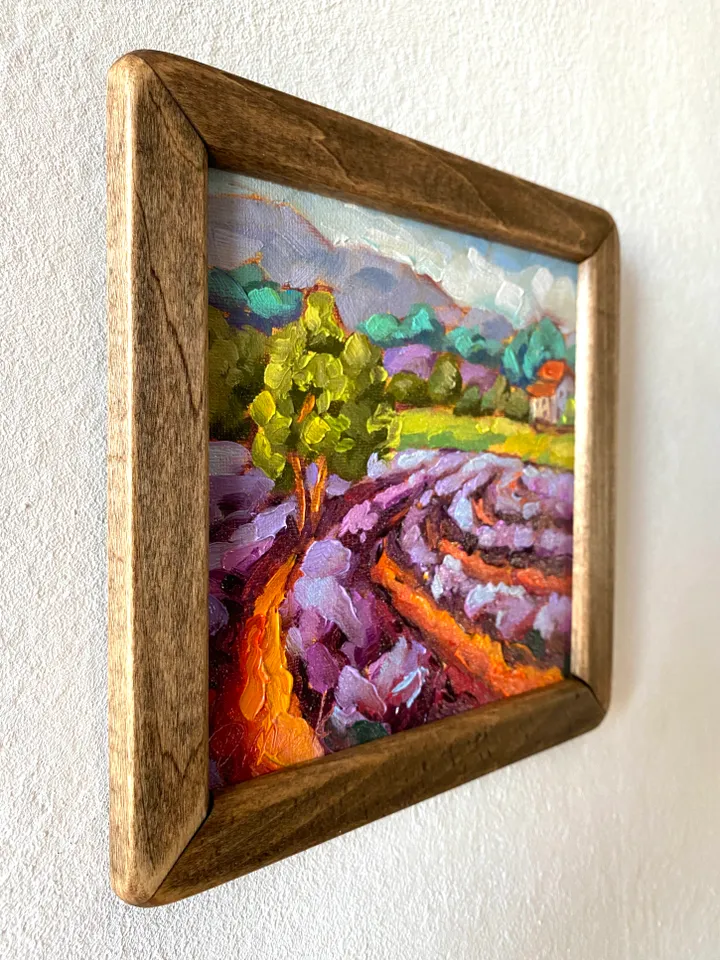Lavender Fields Painting Tuscany Original Art Landscape Oil Painting ...