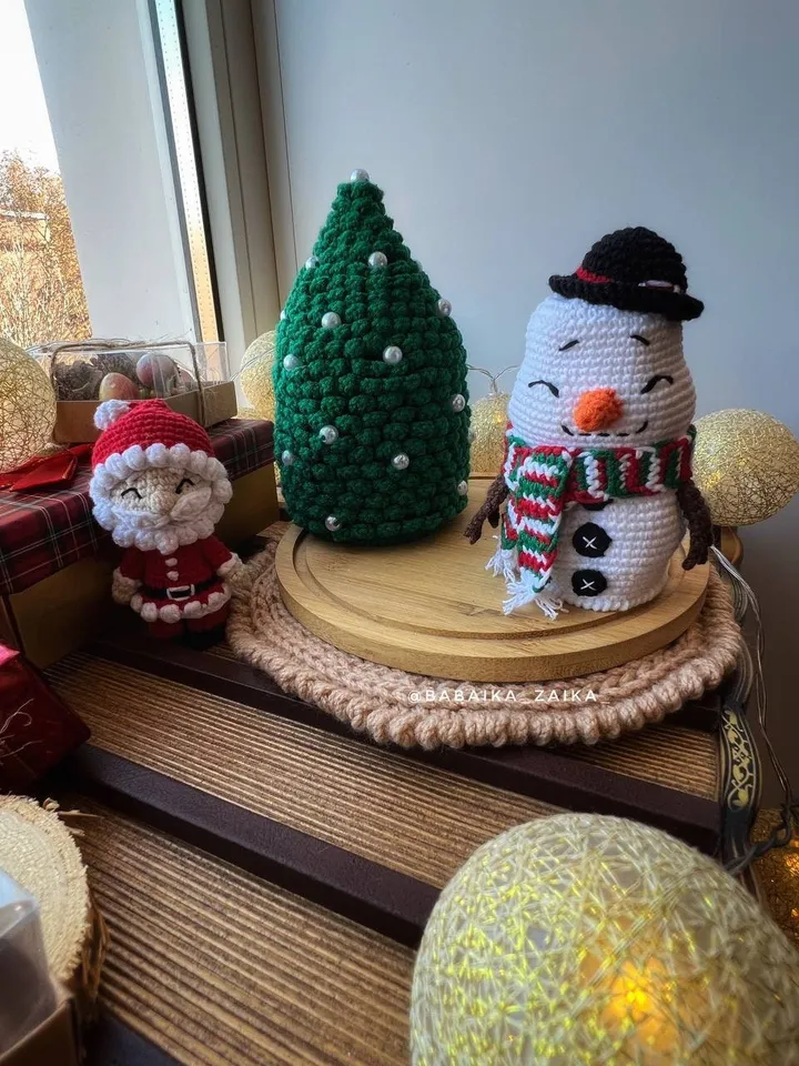 PDF Christmas SET: Santa Claus Snowman Christmas Tree Christmas ornament Christmas decoration Xmas toy Christmas Pattern Amigurumi Pattern