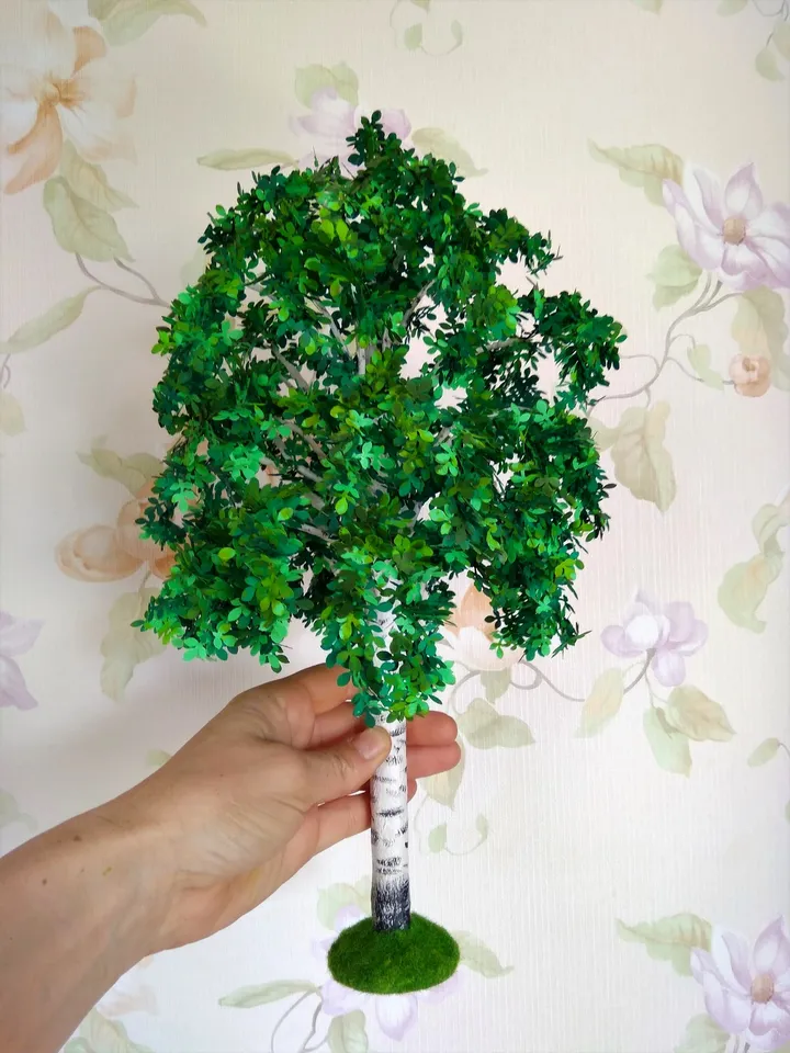 Birch tree for dollhouse.Dollhouse miniature.1:12 scale.