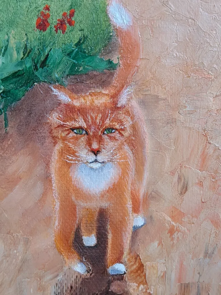 OIL PAINTING ON CANVAS 20x16 inch. "MY FRIEND".