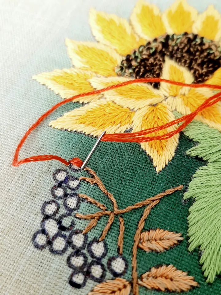 Bouquet flowers pattern pdf embroidery, Easy hand embroidery DIY