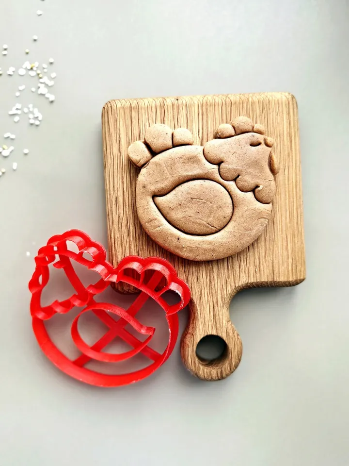 Easter cookie cutter Custom stamp for cake topper gingerbread decor cutters sugar cookies polimer clay