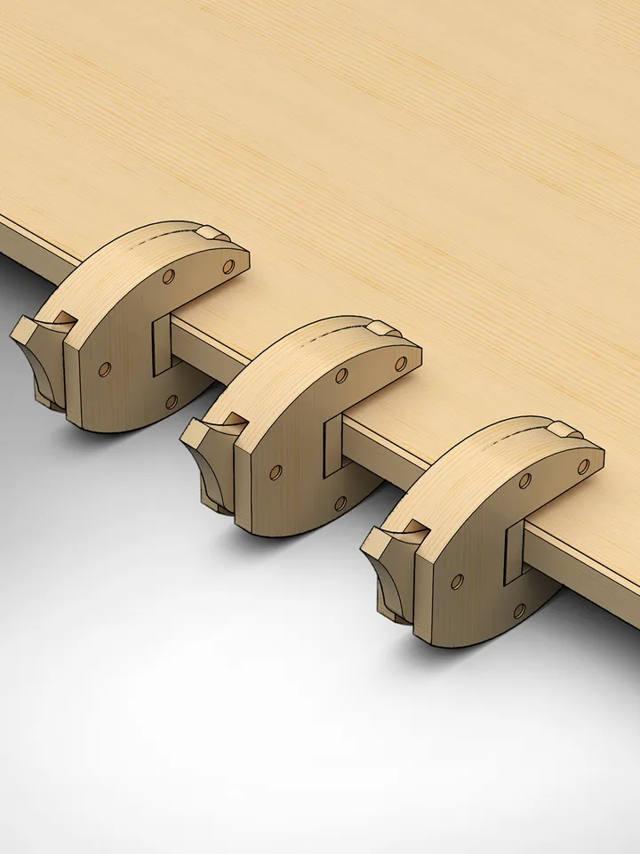 Edge Clamp Plans (PDF) + Free CNC cut files.