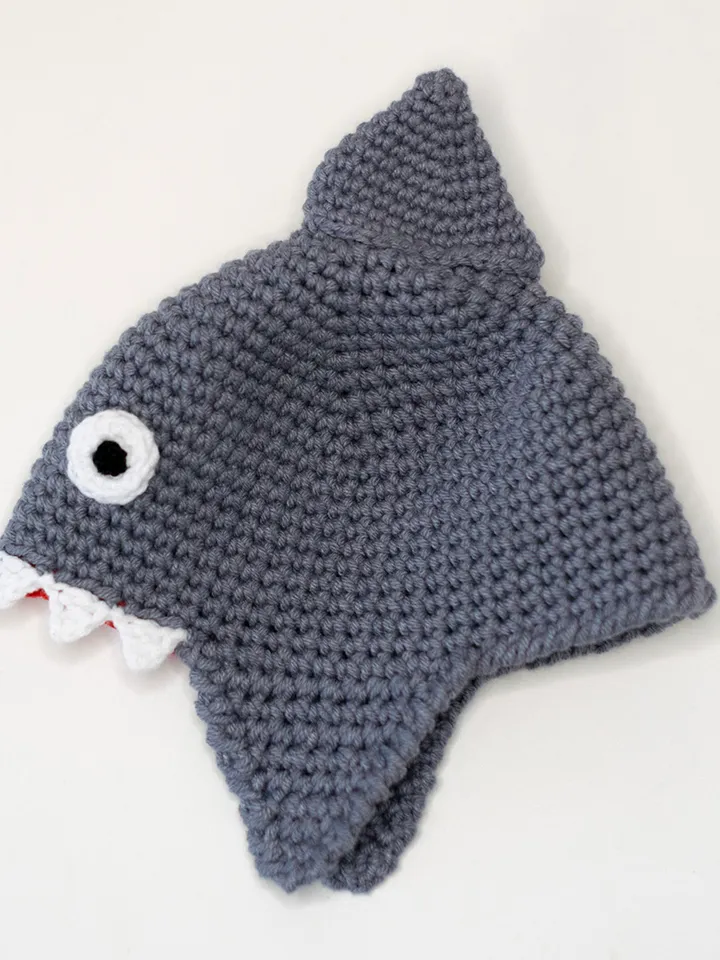 Shark hat for Blythe doll, Pullip doll, Icy doll, animals hat with ears for Halloween, crochet accessories for dolls