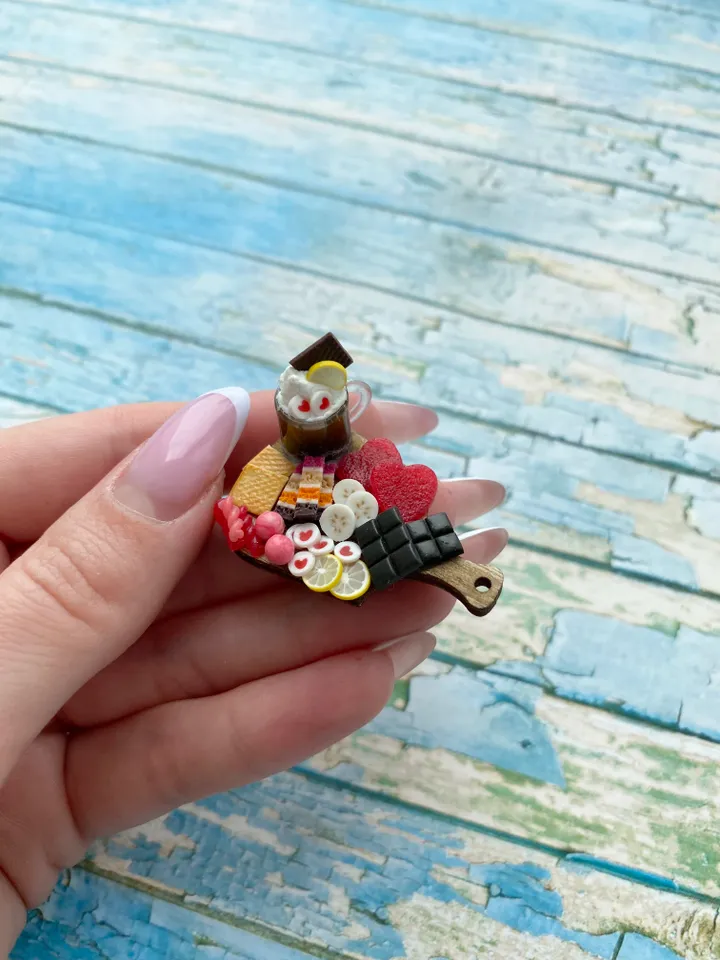 Miniature Valentine Day Board with Polymer Clay