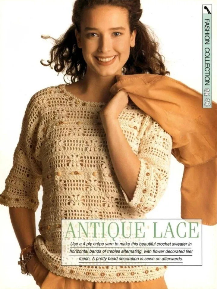 Top crochet pattern, blouse crochet pattern, lace top crochet women , lace blouse pdf