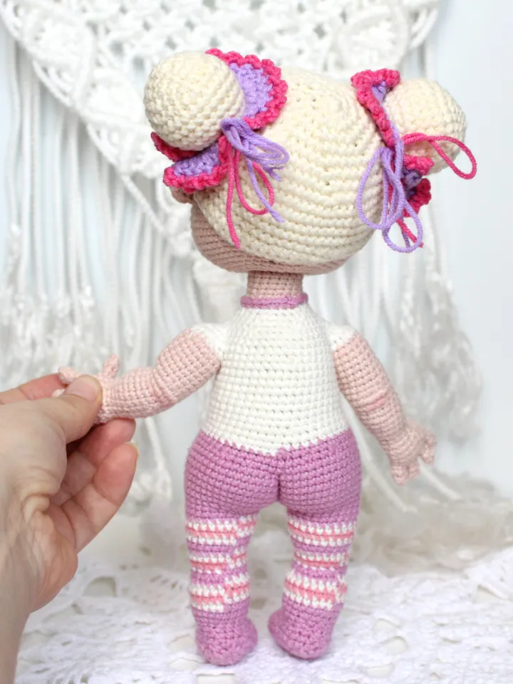 Crochet doll pattern PDF in English Amigurumi stuffed baby doll