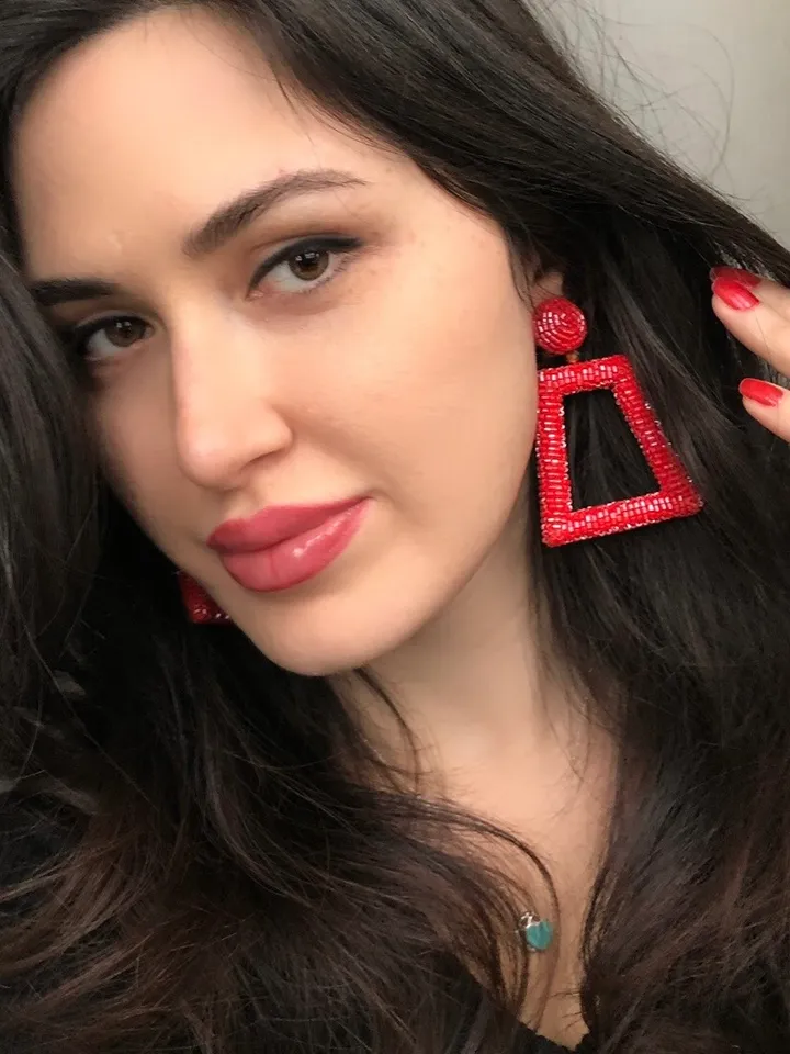 Trapezoid Beaded Earrings