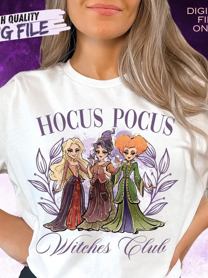 Retro Halloween Funny Movie Png, Halloween Design Png, Bad Witches Club Png, Retro Witches Movie Characters Png, Digital File