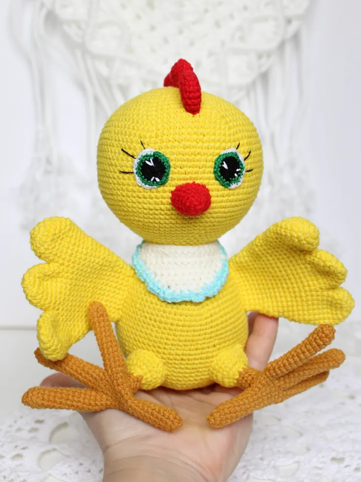 Chicken crochet pattern PDF in English Amigurumi chicken bird toy