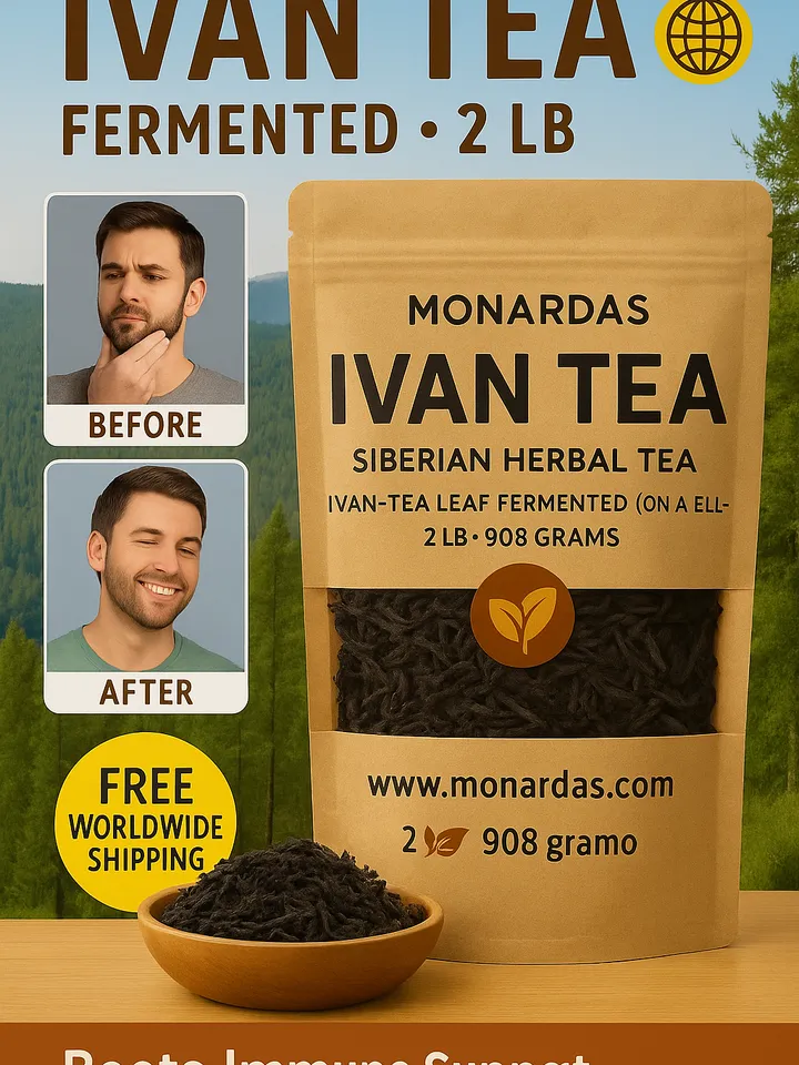 Ivan Tea 2 LB β’ Wild Harvested from Siberia β’ Fermented Leaf on Roller