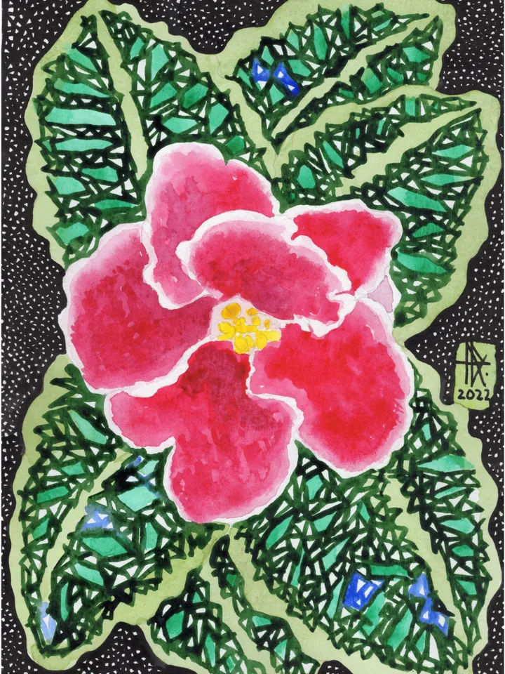 Violet. Original author's work in watercolor.