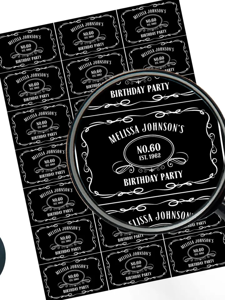 Match Box Labels Vintage Whiskey Themed Birthday, Matches Box Personalized Chalkboard Matchboxes, Birthday Match Box, Liquor Themed Editable