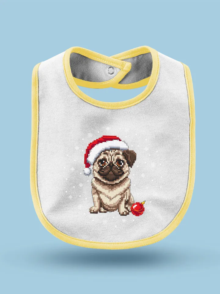 Christmas pug dog cross stitch pattern PDF download Set Pug christmas cross stitch chart, Christmas dog embroidery PDF, Dog lover gift #N104