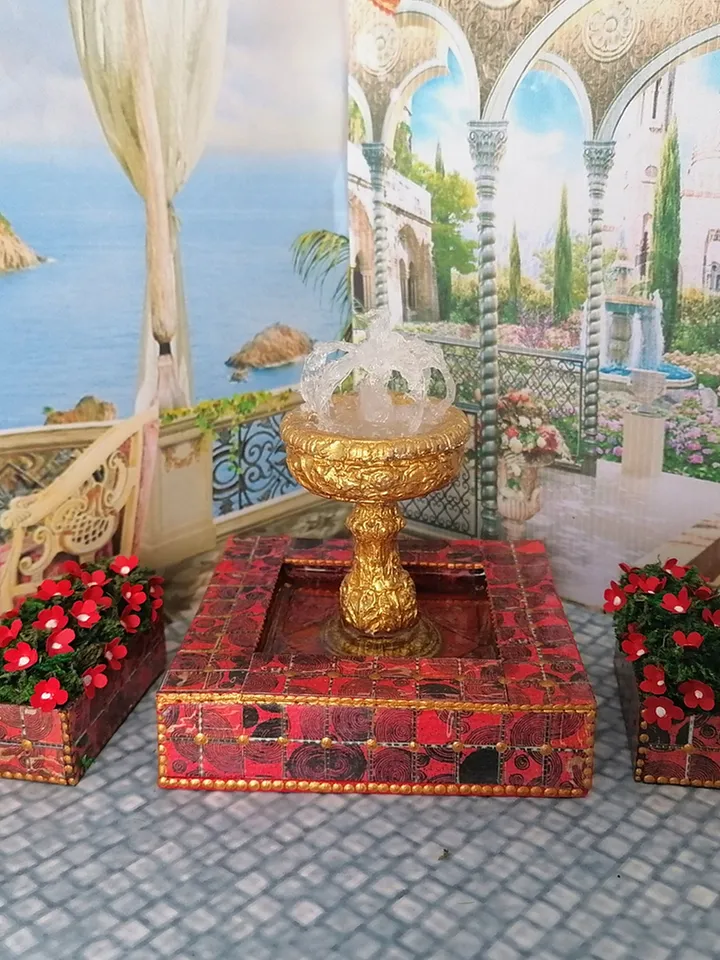 Miniature fountain. Fountain for the collection of dolls.