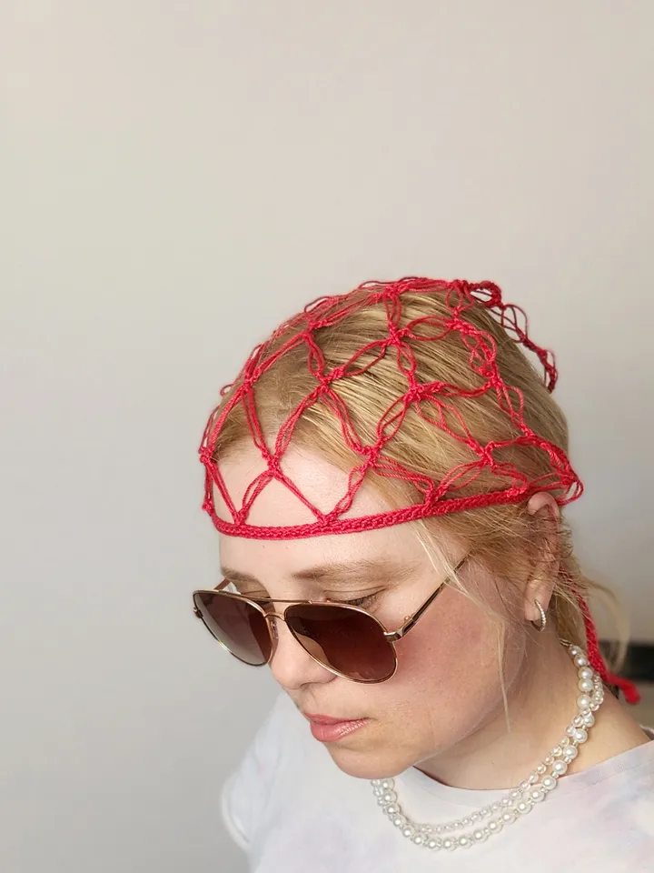 Solomon's Knot Triangle Head Scarf Crochet Pattern PDF + Video Tutorial | Easy Summer Kerchief Pattern | Boho Headband DIY