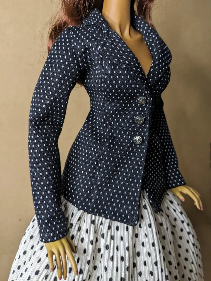 Handmade classic suit (jacket & skirt) for 16-inch Fashion Royalty dolls - FR16