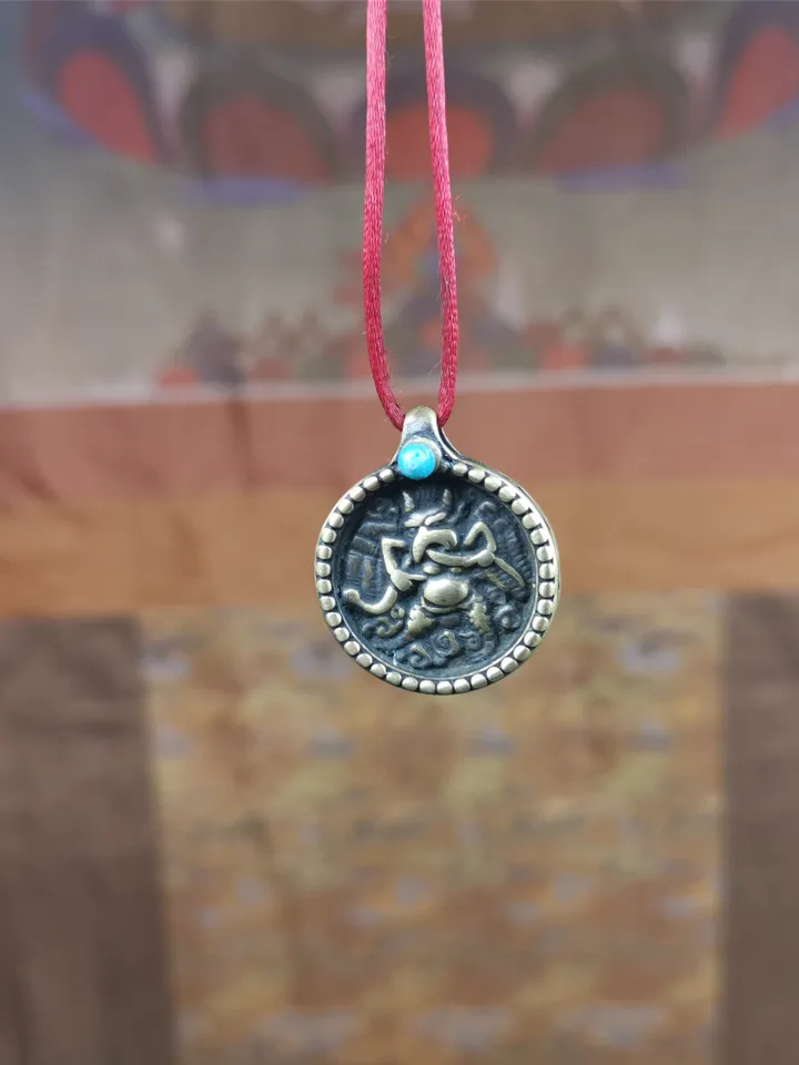 Gandhanra Handmade Tibetan Buddhist Amulet Pendant ,Garuda / Vajrapani, Made of Brass,0.87"