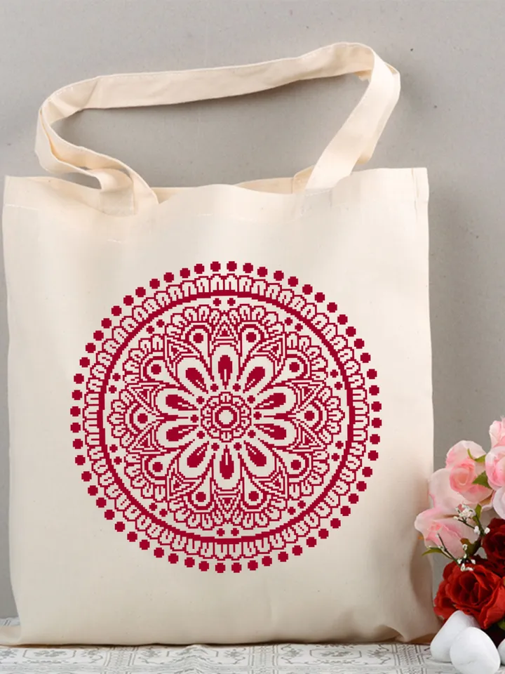 Flower mandala cross stitch pattern download PDF Simple mandala digital Easy monochrome cross stitch circle Modern cross stitch chart #M157