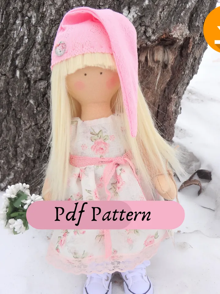 Rag doll sewing pattern -  Ragdoll with clothes - Doll sewing pattern – Doll clothes pattern – 12 inch doll pattern