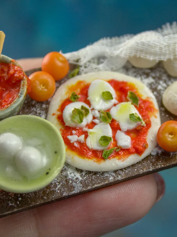 TUTORIAL Miniature pizza making set | Dollhouse miniatures