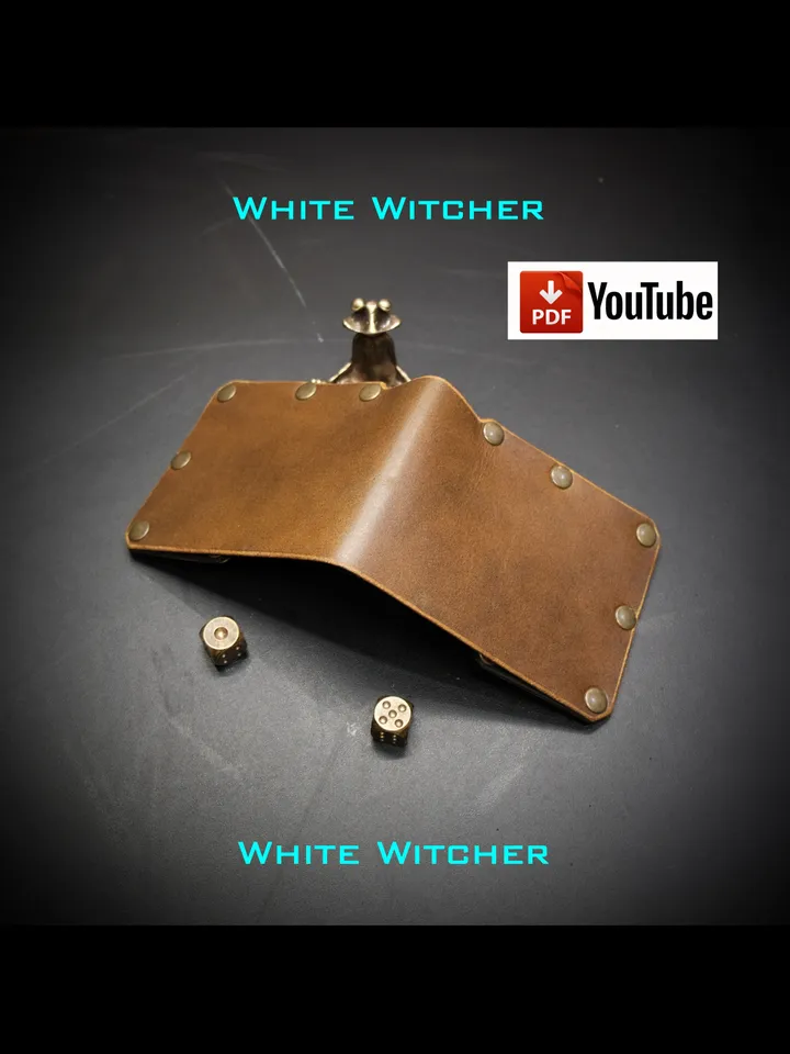 Riveted wallet - pdf leather pattern. BF27