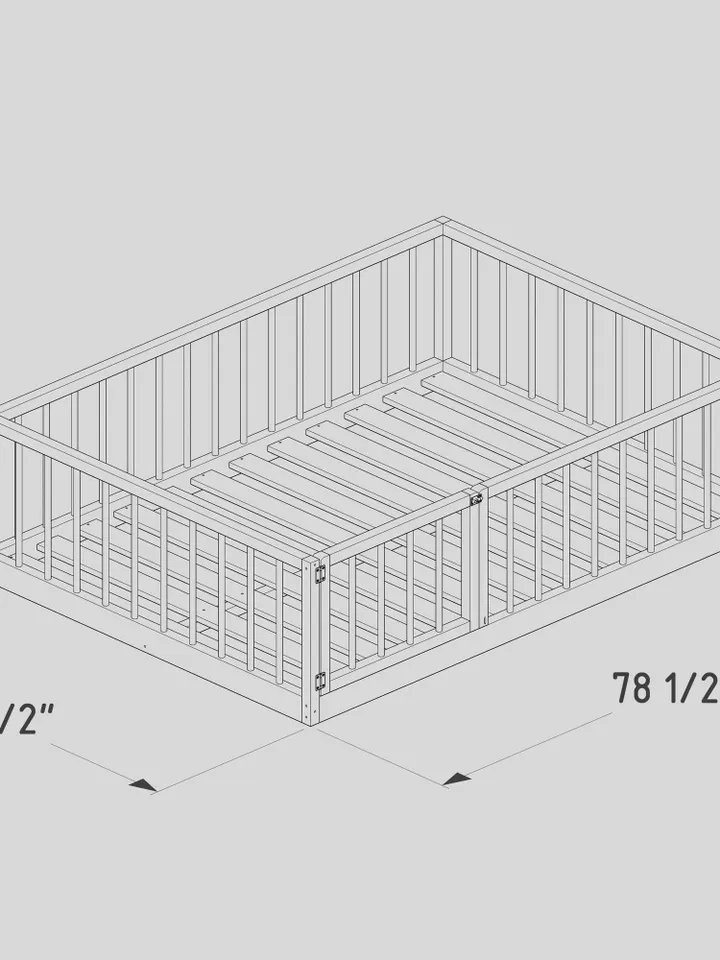 DIY Floor Bed Plans, Full Size, PDF