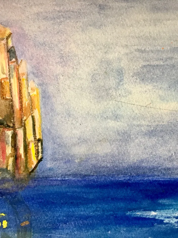 Fantasy watercolor painting wall art,original watercolour mix media painting,modern fantasy art,home decoration,gift.