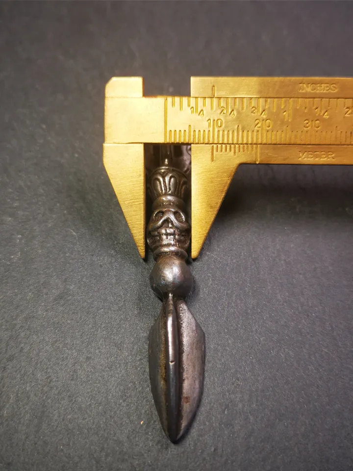 Gandhanra Handmade Phurba Amulet,Kila - Dorje Phurba,Tibetan Budhist Ritual Implement Pendant,Made of Cold Iron,3.0"