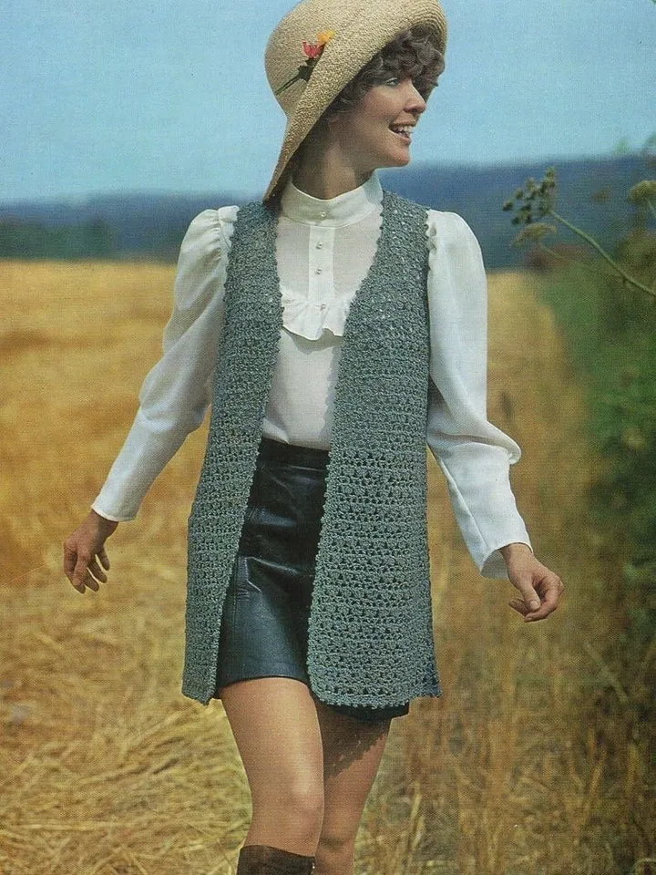 Waistcoat crochet, waistcoat pattern, vest crochet, womens waistcoat PDF