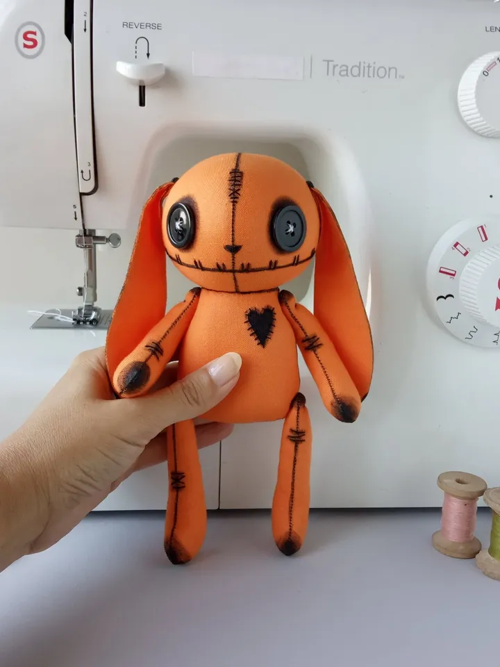 Handmade Bunny Doll – Orange