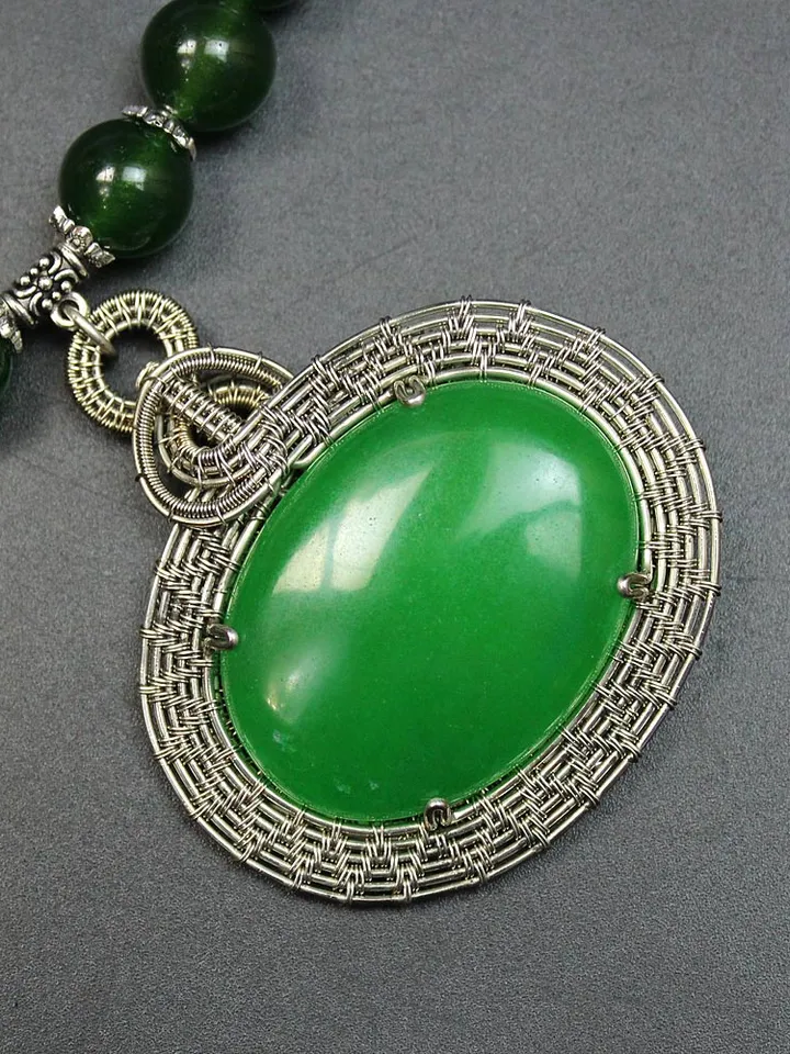 Handmade necklace with natural stones