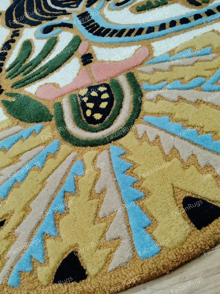 Buy 8x10 Aesthetic Hand Tufted Rug 100% Wool For Living Room, Bed Room, Kids Room In Any Size 10x14,9x12,8x10,6x9,5x8,3x5 Quick Up Guys!