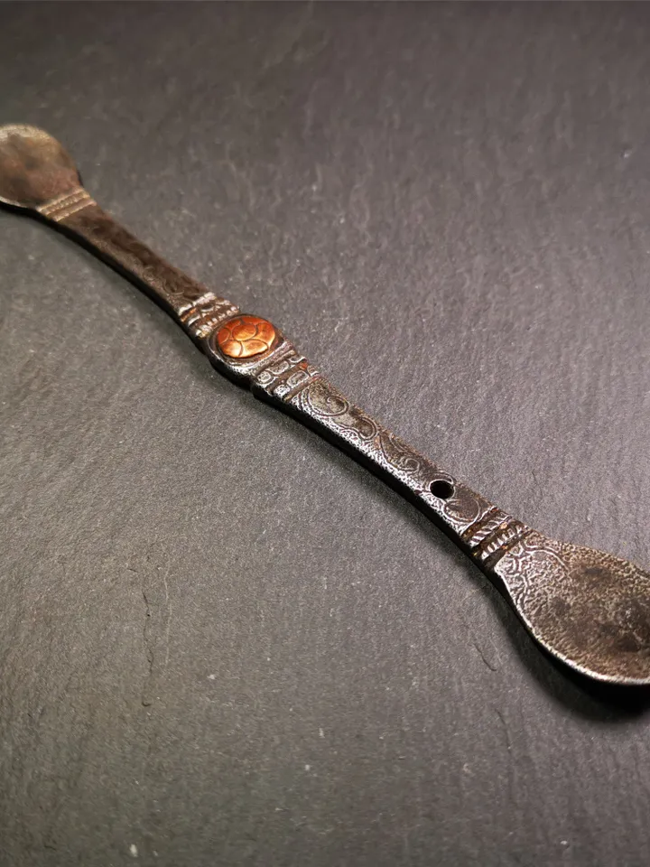 Gandhanra Handmad Tibetan Buddhist Tsog Offering Spoon,Serving Ritual Implement for Worship Ceremony,7.5" Length
