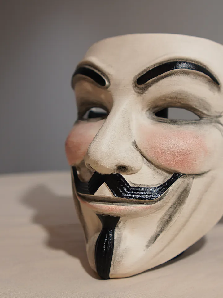 Guy Fawkes Mask Flesh with Blush Collectible Vendetta Anonymous