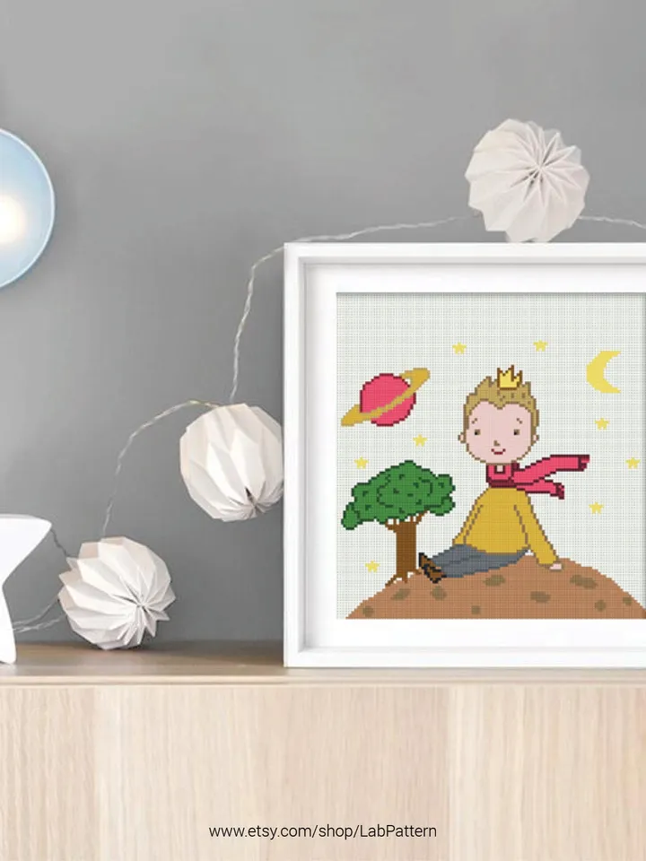 The little prince Cross stitch pattern | Embroidery Pattern | Instant Download | Embroidery Designs