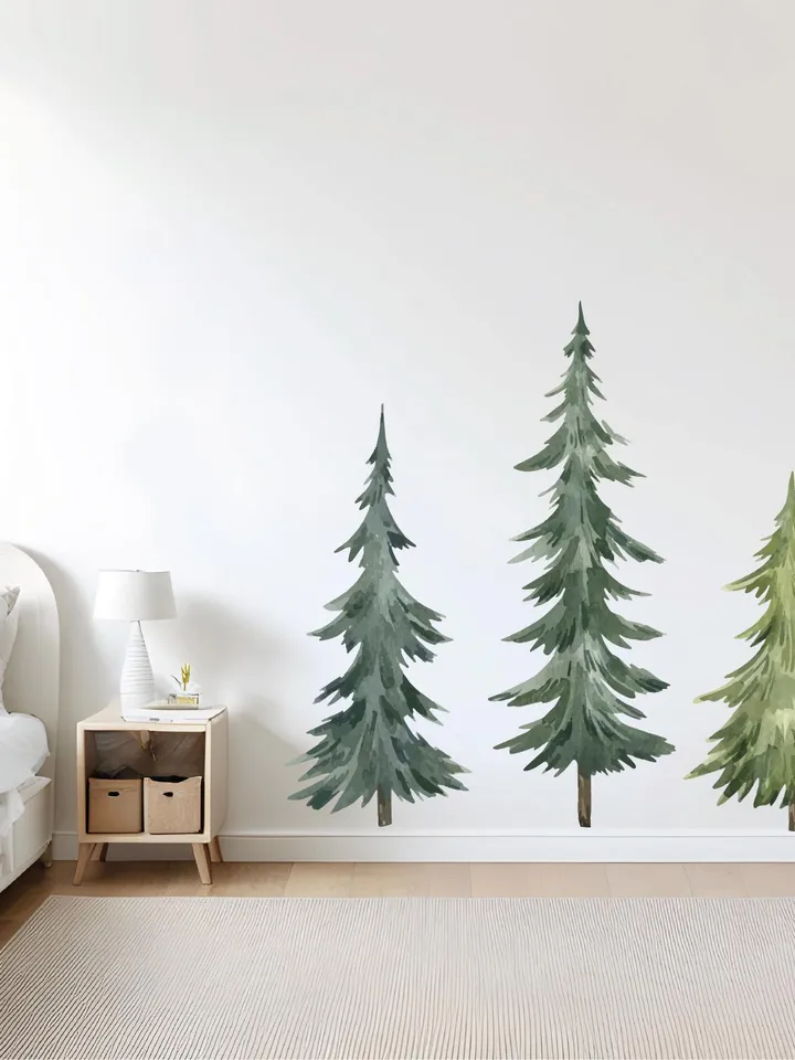 Pine Wall Decals Trees Stickers el82