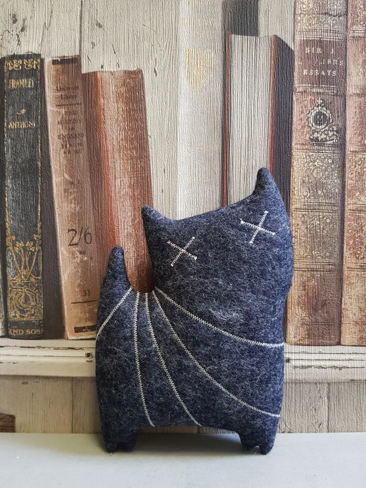 Black Cat pattern Pdf for sewing halloween doll Zombie of felt, stuffed animal diy