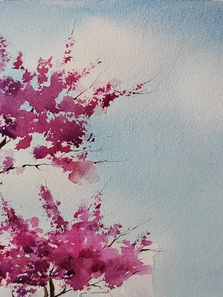 Santorini Painting Original Watercolor Art 11.81x15.74 in by ArtCafe