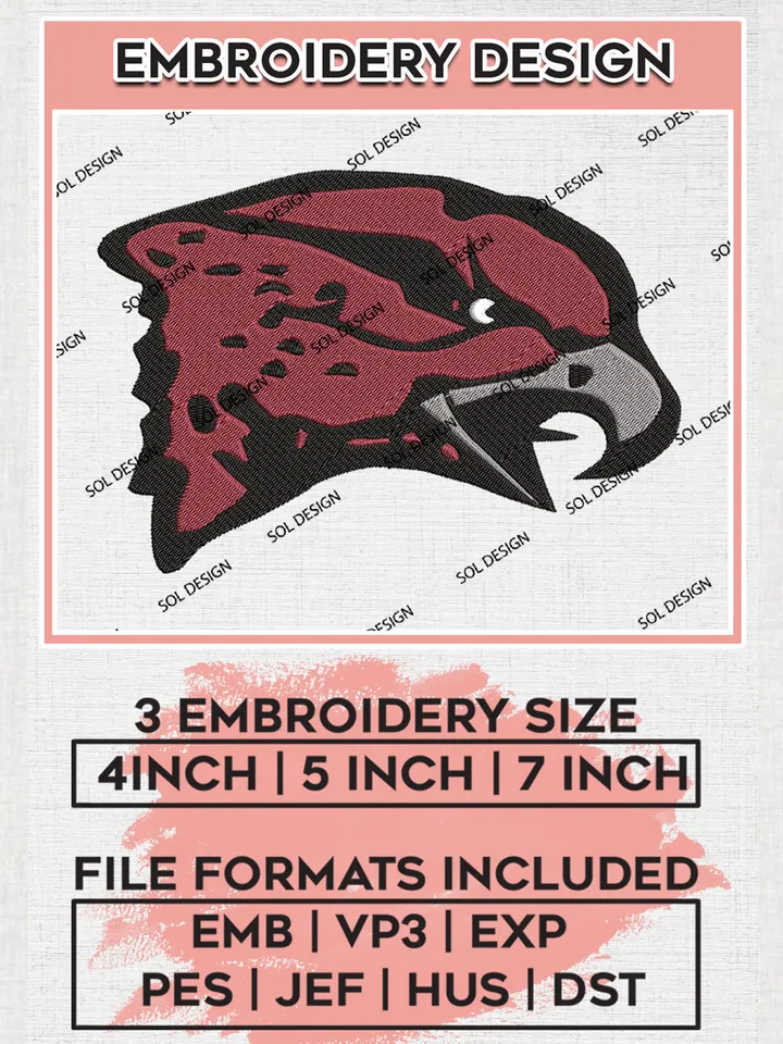 Maryland Eastern Shore Hawks Logo Machine Embroidery Design, NCAA Maryland Eastern Shore Hawks Embroidery Design Design files, NCAA Embroidery Designs, NCAA Machine Embroidery Designs, Digital Download
