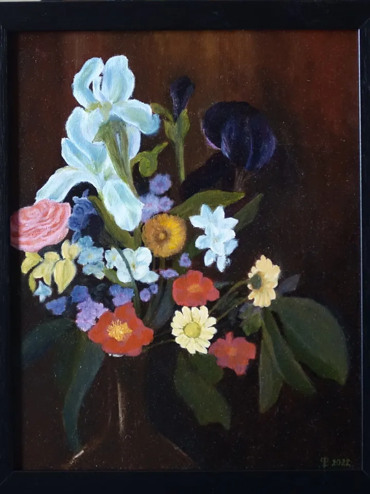 Oil painting The author's copy of a fragment of Caravaggio's painting "The Lute player"