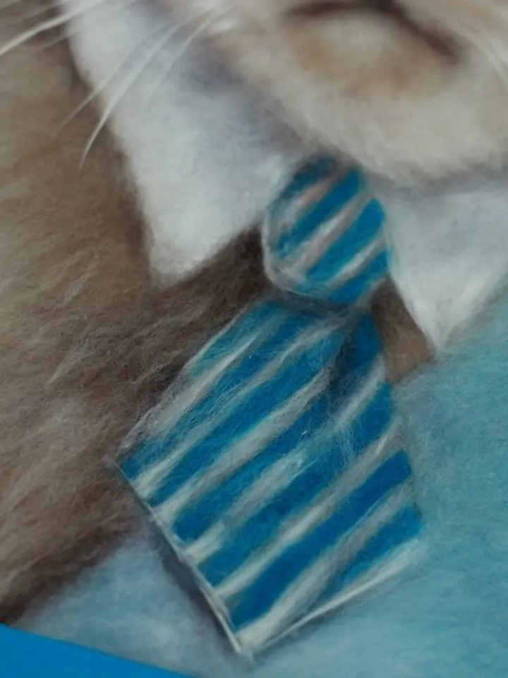 Realistic Felted cat portrait from photo,Christmas Gift Wrapping,Customized gift