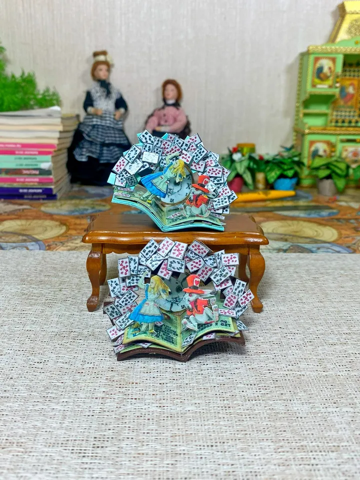 Tutorial. Magic book in the style of "Alice". Dollhouse miniature. Accessories for dolls.