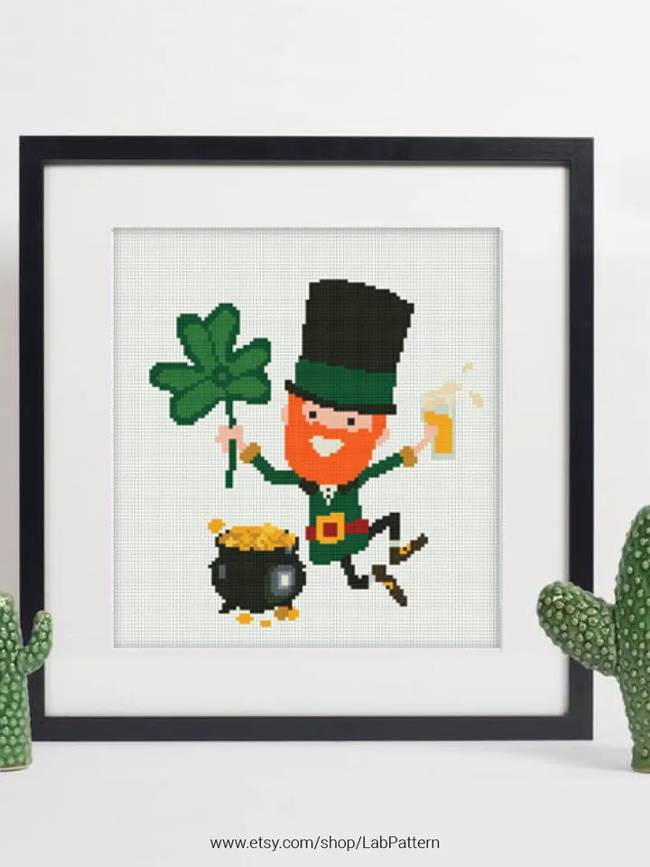 Saint Patrick's day Cross stitch pattern | Embroidery Pattern | Instant Download | Embroidery Designs