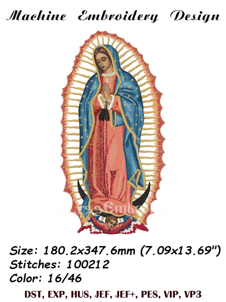 Our Lady Of Guadalupe embroidery design