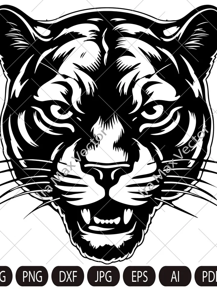 Panther Face svg / Panther Head svg / Panther svg / Panther Mascot svg / Panther Head / Panther Printable / Panther logo/ INSTANT DOWNLOAD