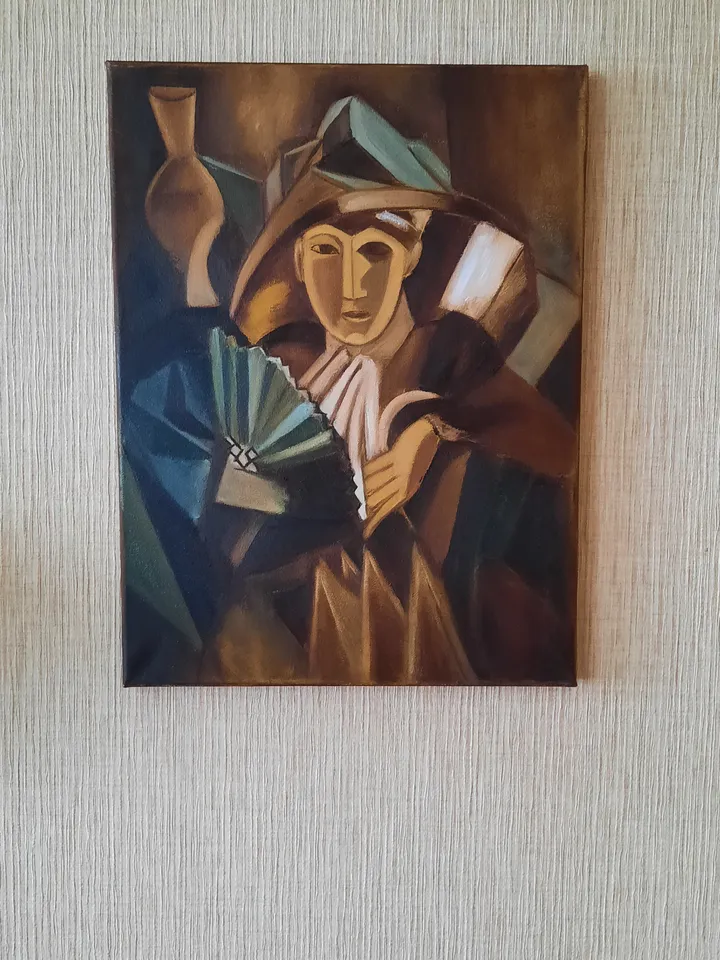 Picasso woman portrait Pablo Picasso Art Cubism style Old style Original painting